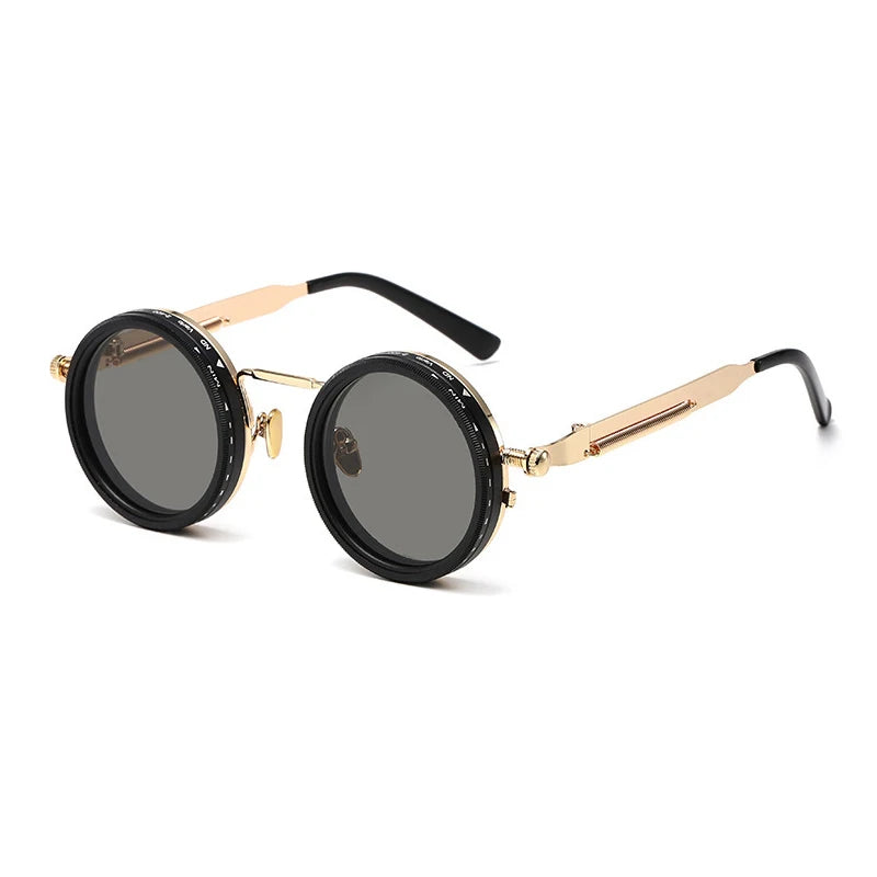 ND Dimming Glasses Polarized Sunglasses Men Women Round Retro Punk Driving Eyeglasses Outdoor Shades UV400 Adjustable Eyewear Beauty World Shop