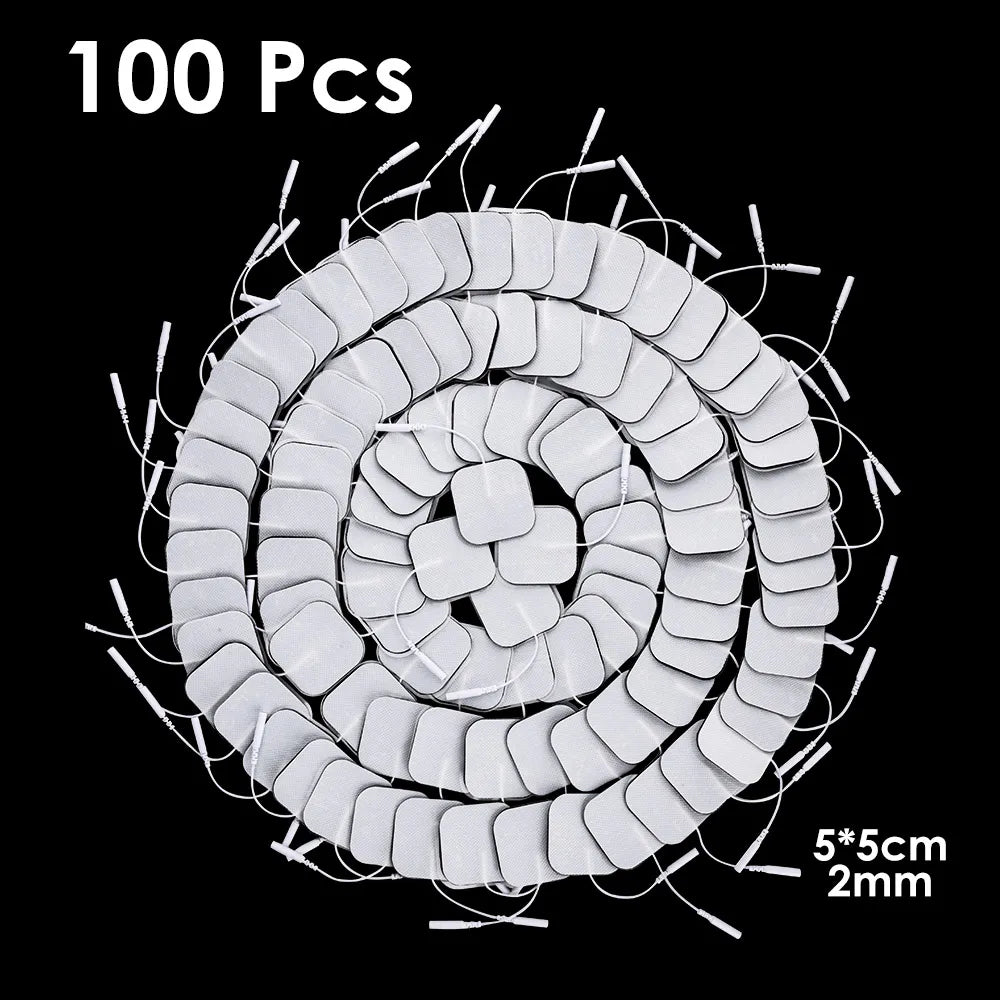 100P/50P 5x5cm Muscle Stimulator Electrode Pads Non-woven Fabric Self Adhesive Replacement Pads for Tens Digital Massage Machine Beauty World Shop