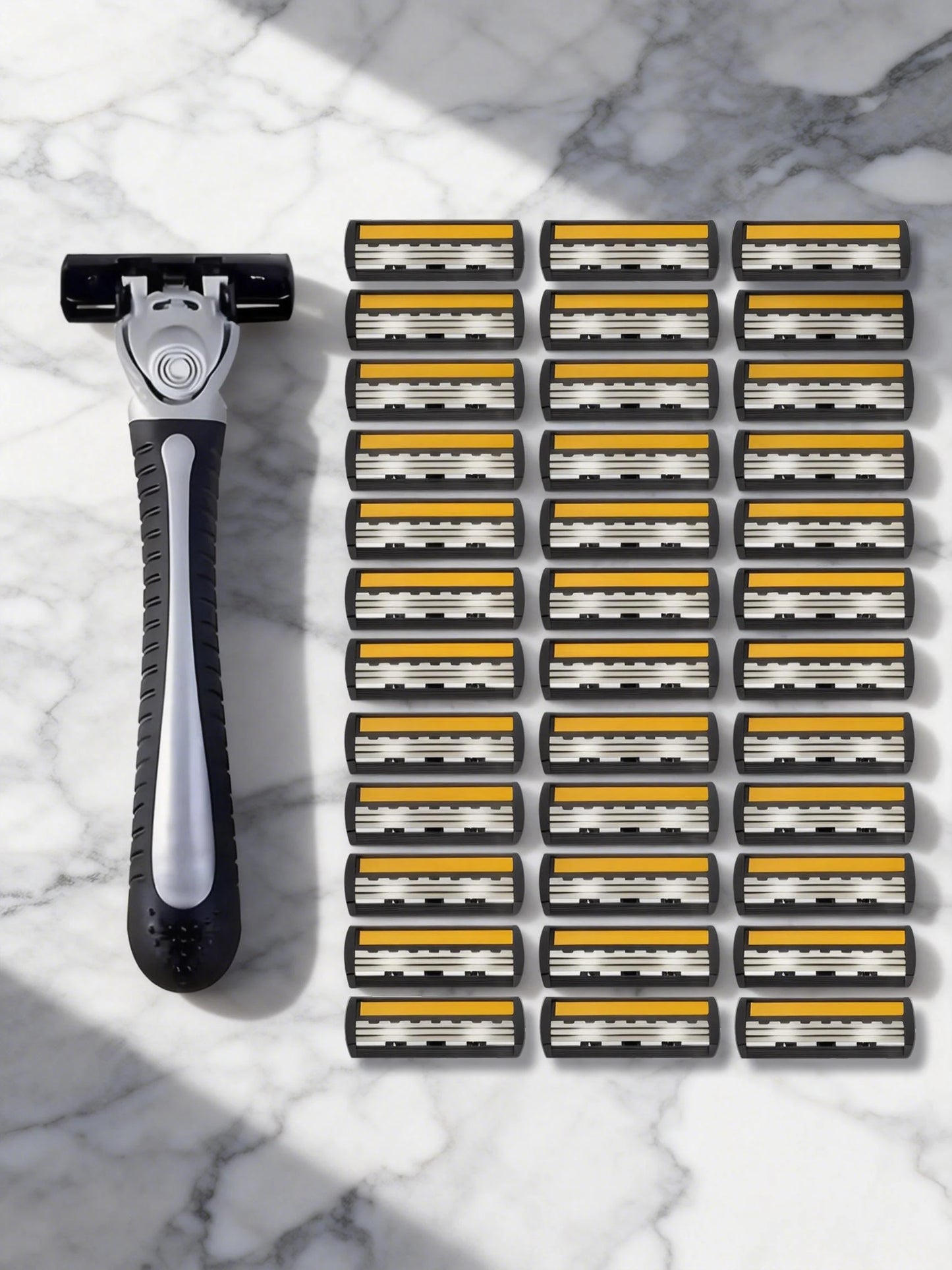 Variety Packs Skin Guard Anti-Slip Handle Replacement Triple Blades Reusable Safety Manual Razors for Men Shaving Bathing Trave Beauty World Shop