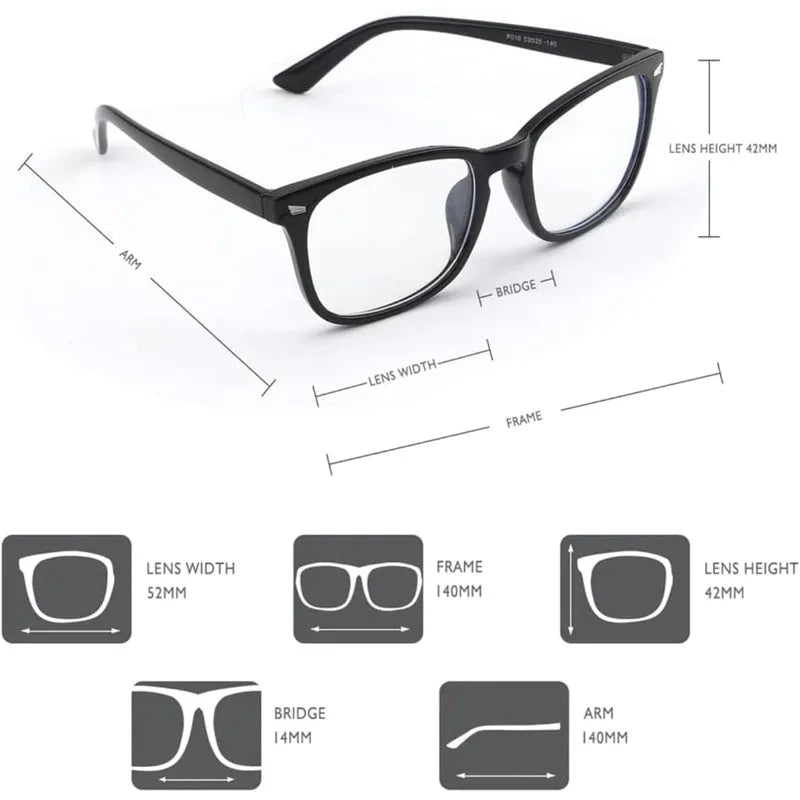New Trending Blue Light Blocking Men's Glasses Gaming PC Matte Black Anti Ray Eyeglasses Women Transparent Fashion Eyewear Beauty World Shop