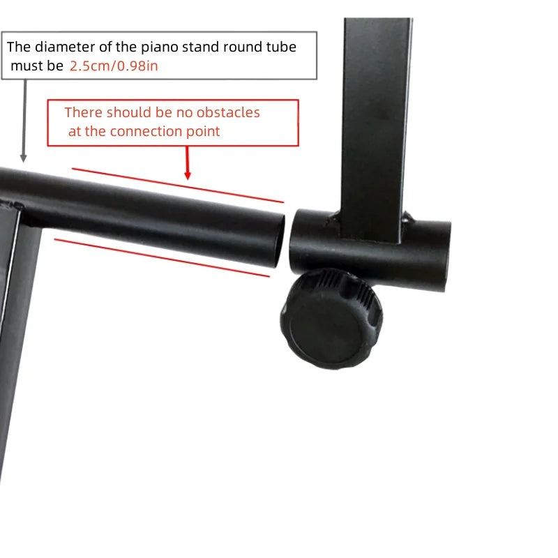 Universal Extension Adapter Second Tier Stand for Electronic Piano Keyboard Stand Rack Holder Adjustable Width 42-75cm Beauty World Shop