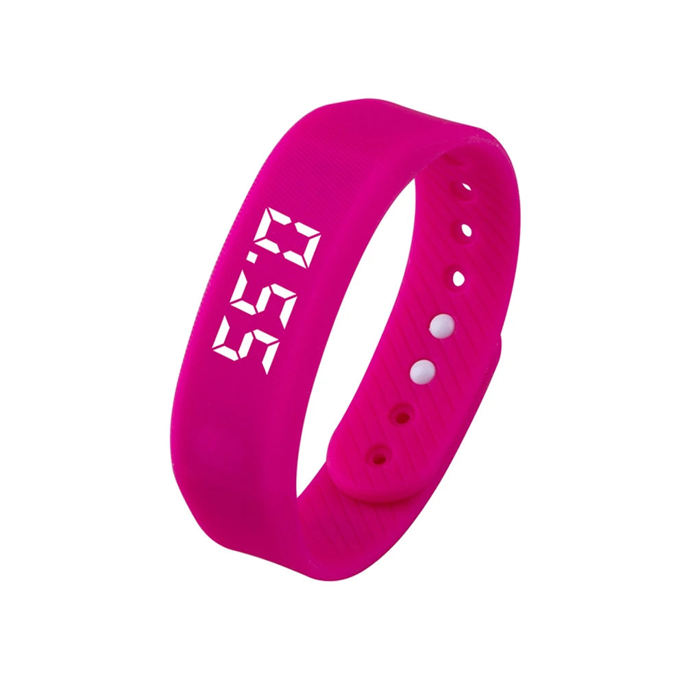 LED Digital Smart Wristbands Waterproof Smart Clock Smartband With Running Pedometer Monitor Smart Band Vibration Alarm Reminder Beauty World Shop