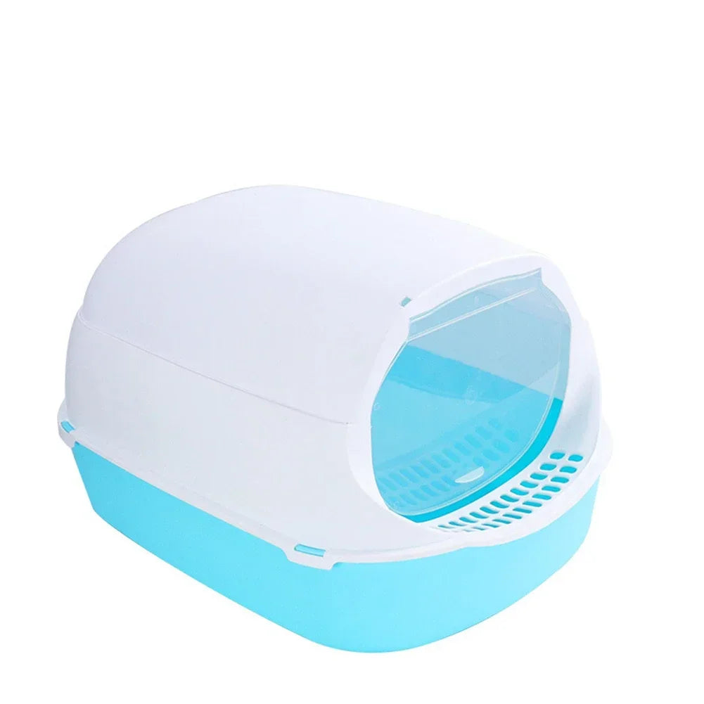Kitty Sandbox Cat Litter Box Semi-enclosed Splashproof Cat Tray Cat Toilet Cleaning Basin Supplies Pet Toilet Kitten Tray Bedpan Beauty World Shop