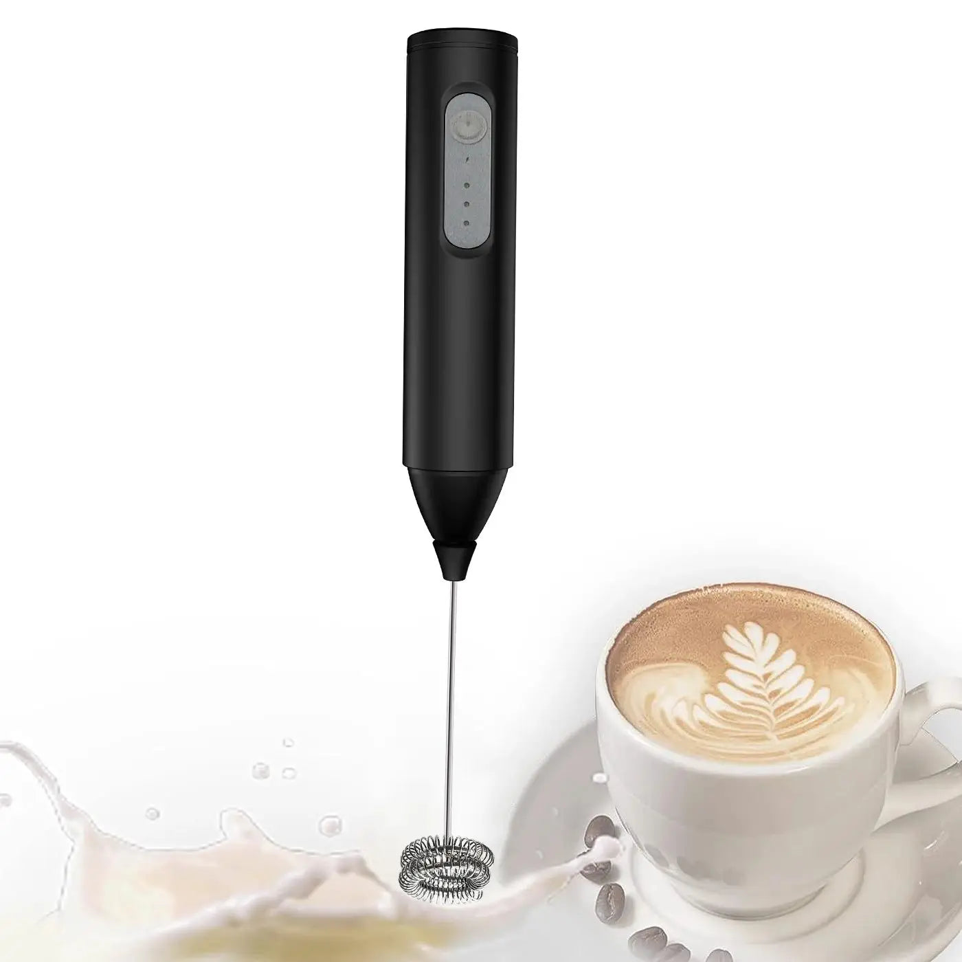 MINI Milk Frother USB Rechargeable 3 Speeds Foam Maker Coffee Whisk Mixer Electric Handle Blender Egg Beater Beauty World Shop