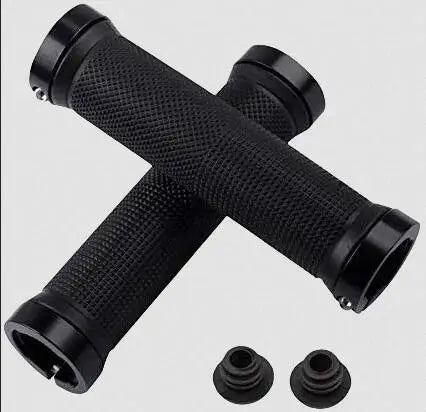 Bicycle Rubber Grips Alloy Lock Non-Slip Rubber Bicycle Handlebar Grips Double Aluminum Lock on Locking Bicycle Handlebar Grips Beauty World Shop
