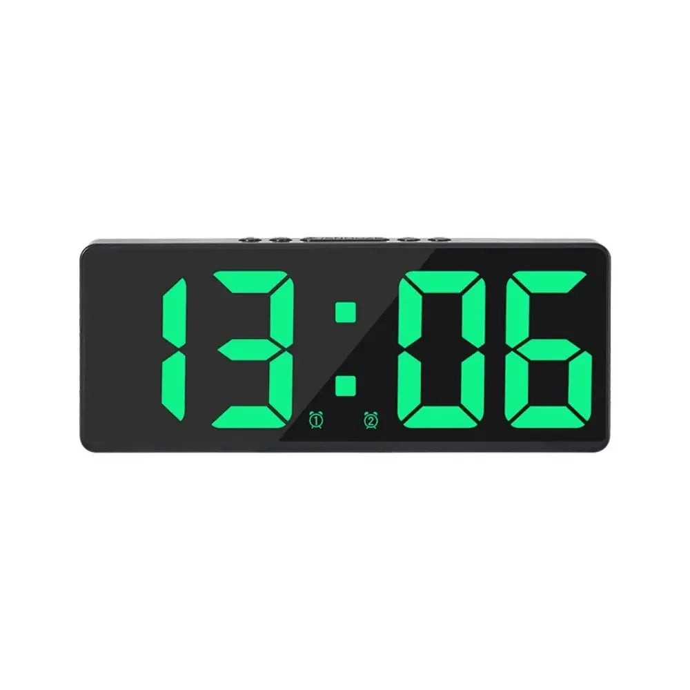 Creative Number Clock Color Nightlight Temperature Calendar Alarm Clock LED Large Number Electronic Clock Backlight Home Decor Beauty World Shop