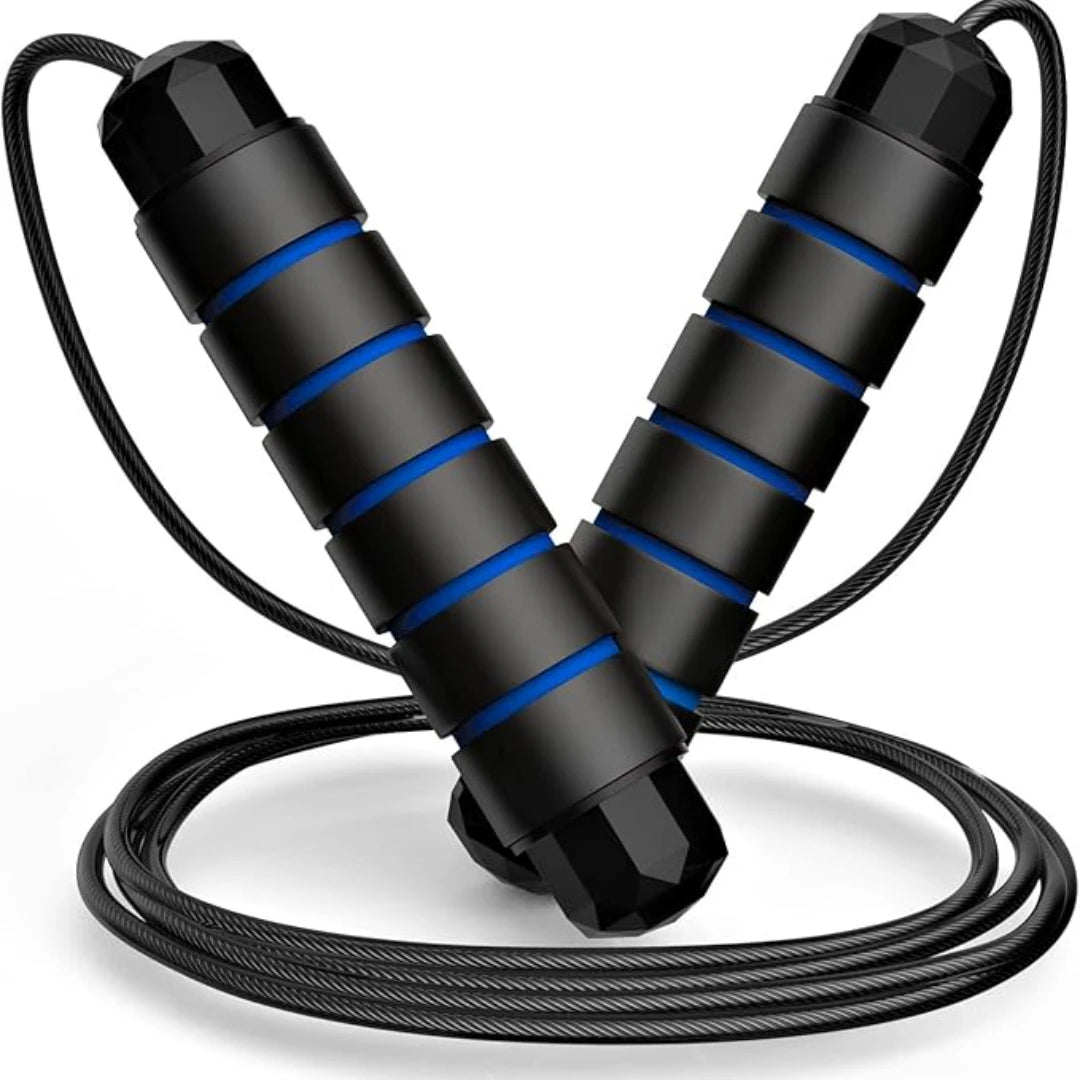 Jump Rope, Tangle-Free Rapid Speed Jumping Rope Cable with Ball Bearings for Women, Men, and Kids, Adjustable Steel Jump Rope Beauty World Shop