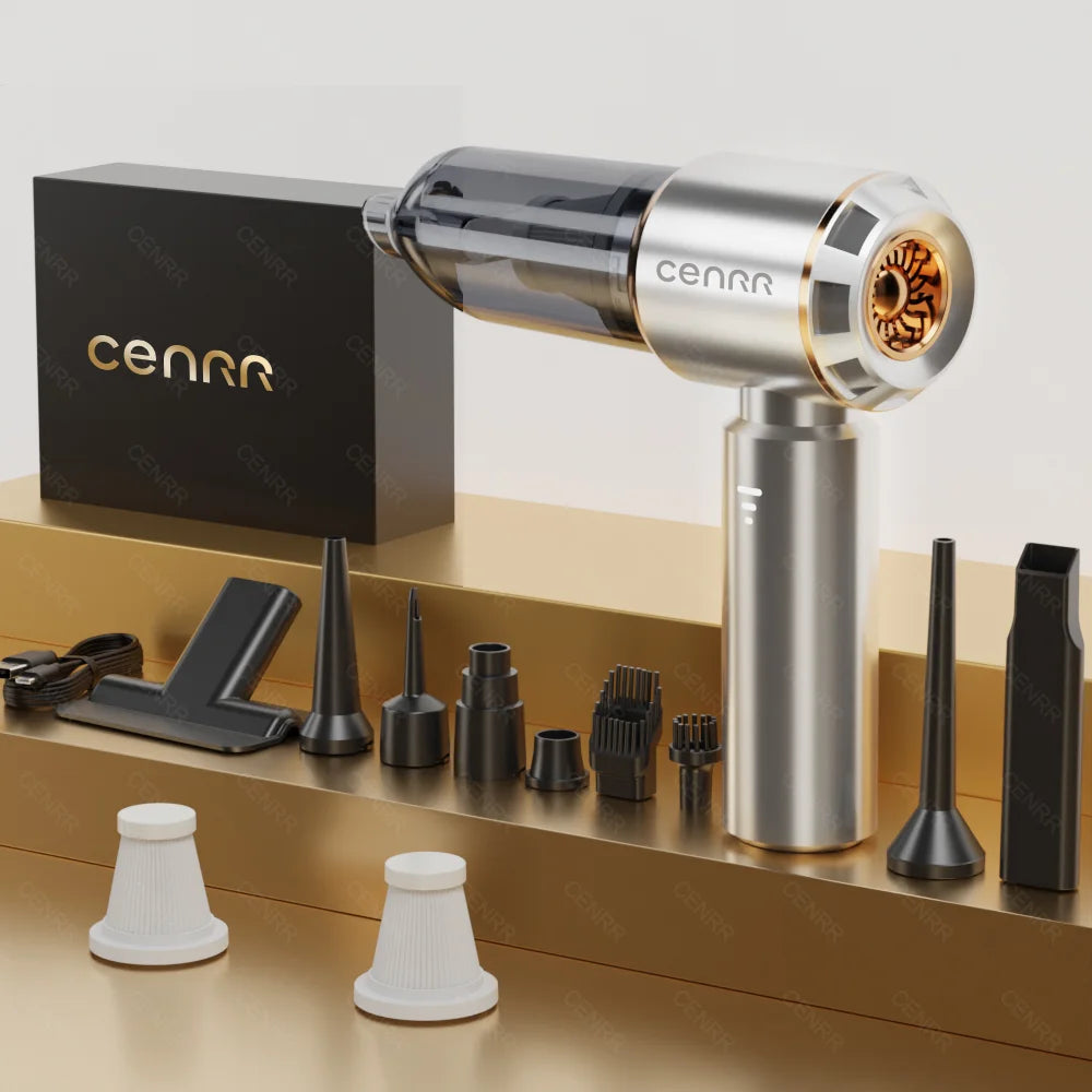 CENRR Mini Car Vacuum Cleaner Cordless Powerful Wireless Car Cleaner HandHeld Portable Vacuum Cleaner Cleaning Machine Beauty World Shop