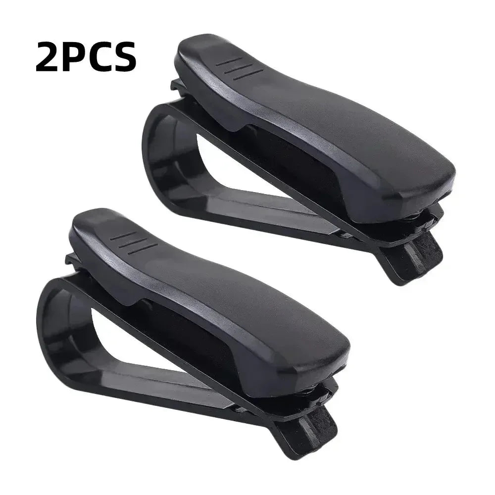 2PCS Universal Car Auto Sun Visor Glasses Box Sunglasses Clip Card Ticket Holder Fastener Pen Case Eyeglasses Clips Accessories Beauty World Shop