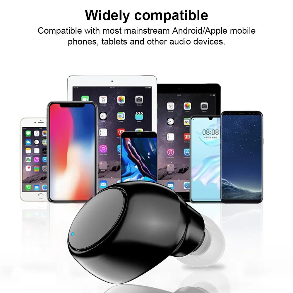 X6 Single-Side Headset Mini Bluetooth Sports Invisible Headset Car Single-Ear In-Ear 5.0 Small Headset Beauty World Shop
