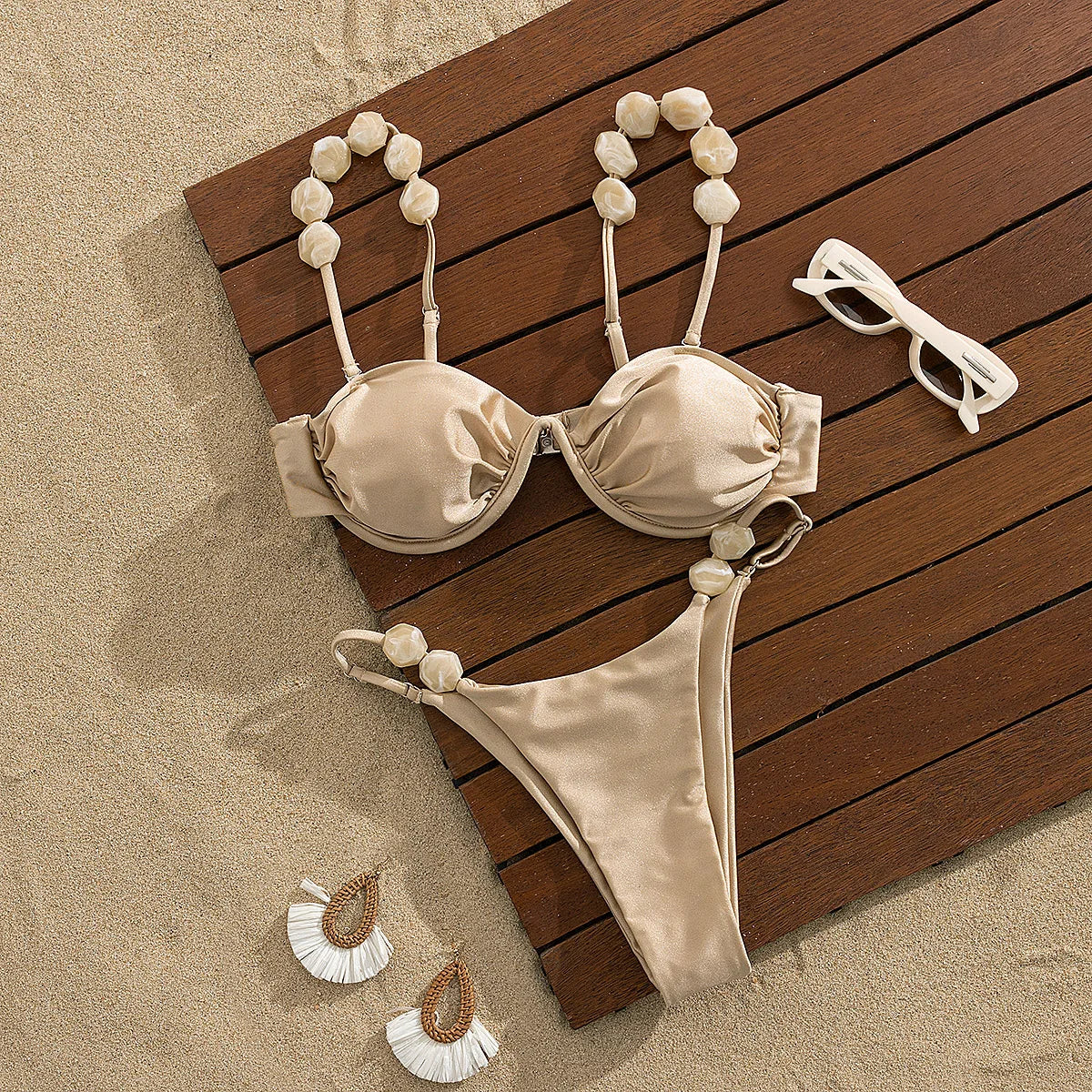 2026 Sexy Bikini Set High Waist Golden Printed Women Swimwear Push Up Bikinis Swimsuit Female Biquini Bathing Suit Beauty World Shop