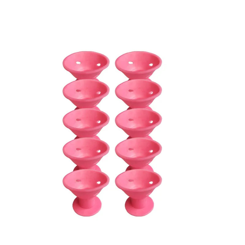 Heatless Hair Curlers Set: 10 Pieces Including Large and Small Soft Overnight Rollers for Women and Kids Lazy Curling Rods Beauty World Shop