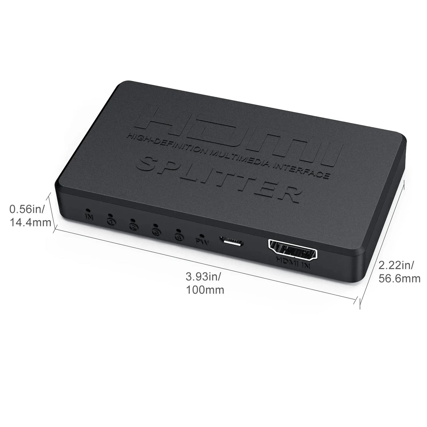 1 in 4 Out HDMI Splitter HD 4K Video Switcher HDMI-Compatible Cable Adapter 1x4 Hub For PS4 Laptop Monitor TV Box Projector Beauty World Shop