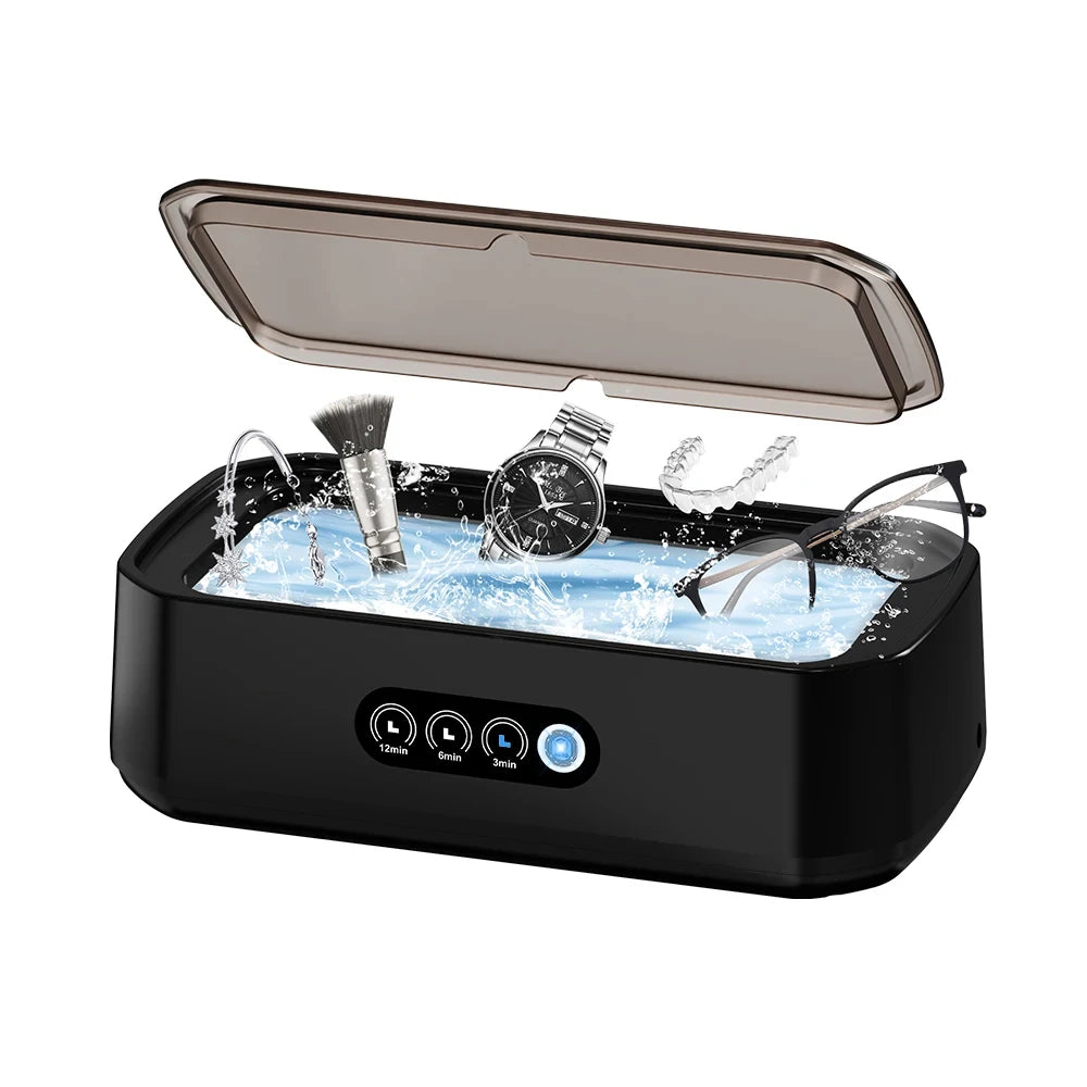 Ultrasonic Cleaner Machine Eyeglass 650ml Mini High-frequency Vibration Cleaning For Glasses Jewelry Denture Pacifier Beauty World Shop