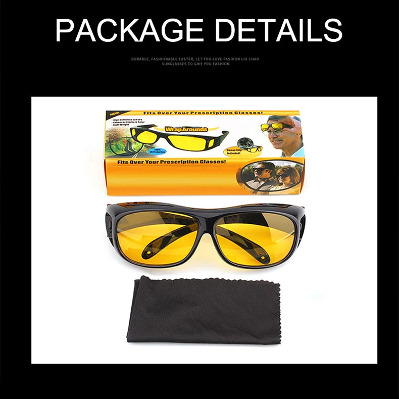 Drivers Goggles Interior Accessory Protective Gears Sunglasses Night Vision Glasses Anti Glare Car Driving Glasses 2024 NEW Beauty World Shop