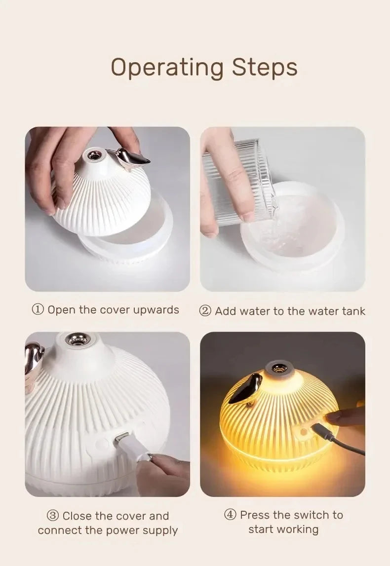 Humidifier Scented Creative Onion Shape Can Do Night Light Quiet Sleep Desktop Office Air Conditioning Room Water Supply USB Beauty World Shop