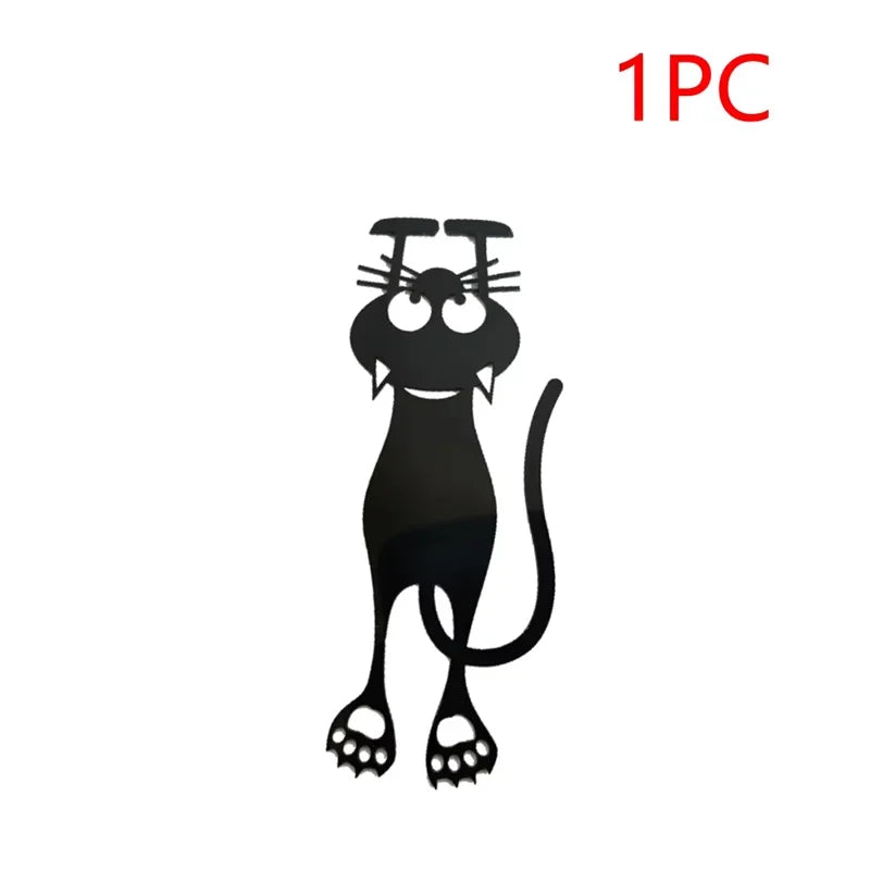 1-5PCS Kawaii Black Cat Bookmarks for Books 3D Plastic Stereo Animal Book Mark for Student Teacher's Gifts Creative Stationery Beauty World Shop