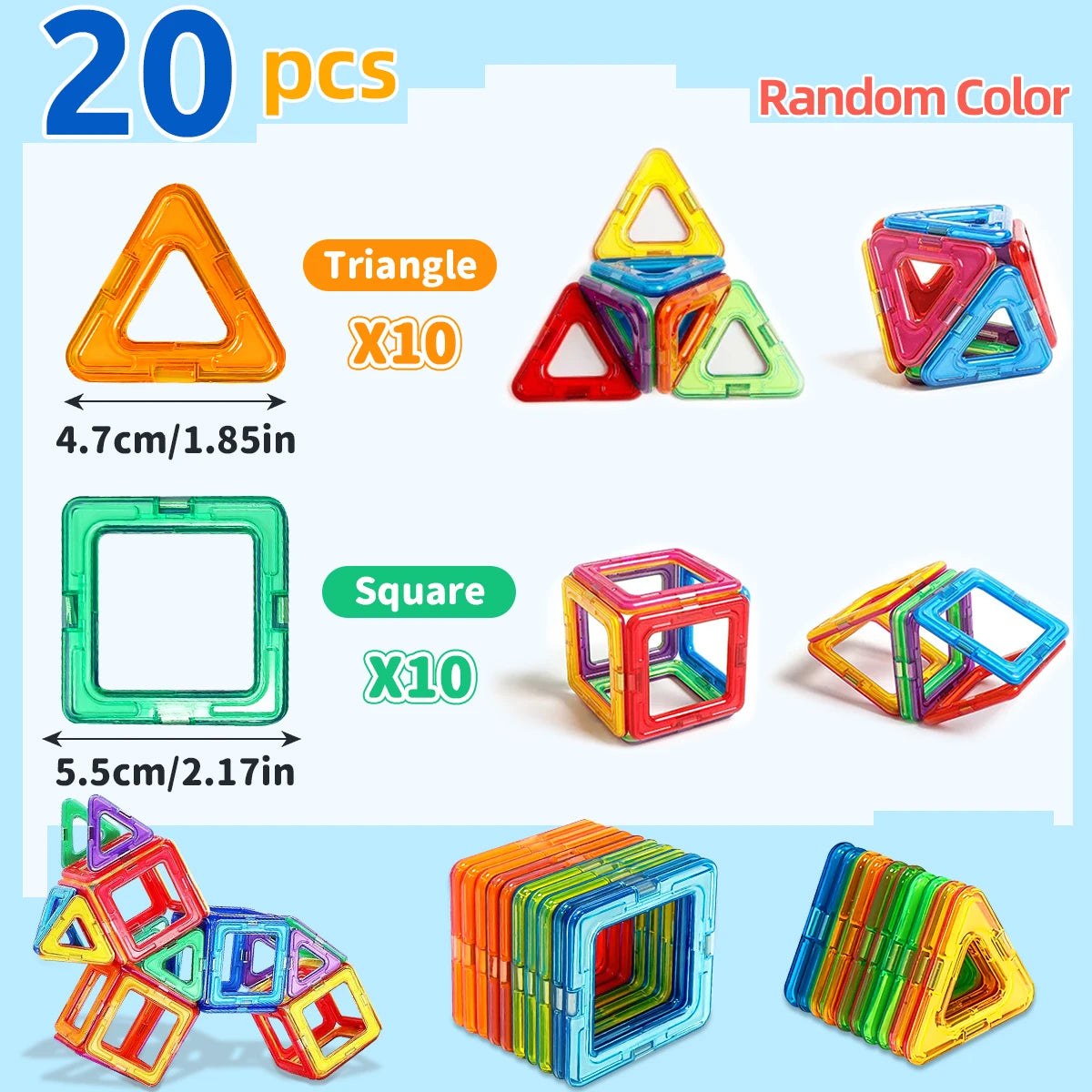 Magnetic Building Blocks DIY Magnets Toys medium size STEM Toys Construction Toys Learning Educational Magnet Toys Beauty World Shop