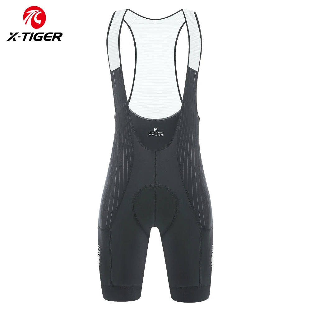 X-TIGER Men's Cycling Shorts Long Distance Riding Bib Shorts Pro Men's Cycling Shorts High Density Foam Cushion 5 CM Leg Gripper Beauty World Shop