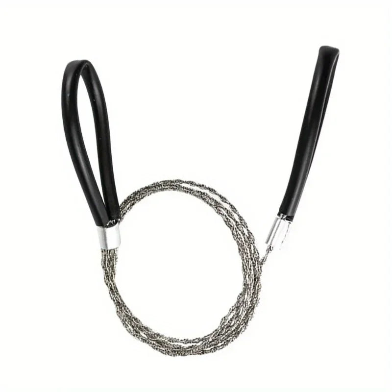 1PC portable stainless steel wire saw with finger handle, Pocket Manual chain saw for outdoor camping hiking survival Beauty World Shop