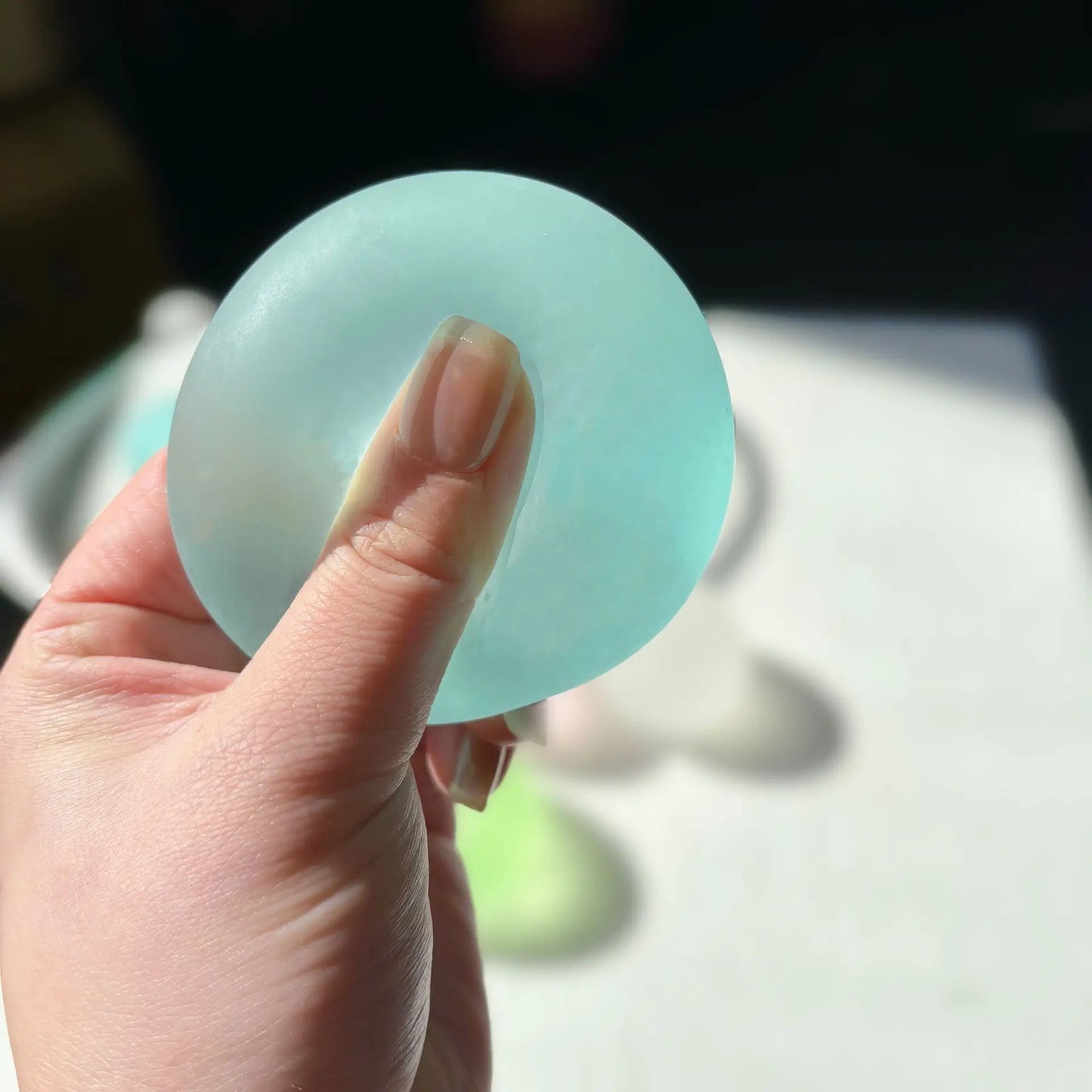 Blue Maltose Squishy Toys Anti Stress Sensory Fidgets Toy Soft Simulated Transparent Blue Maltose Slow-rebound Decompression Toy Beauty World Shop