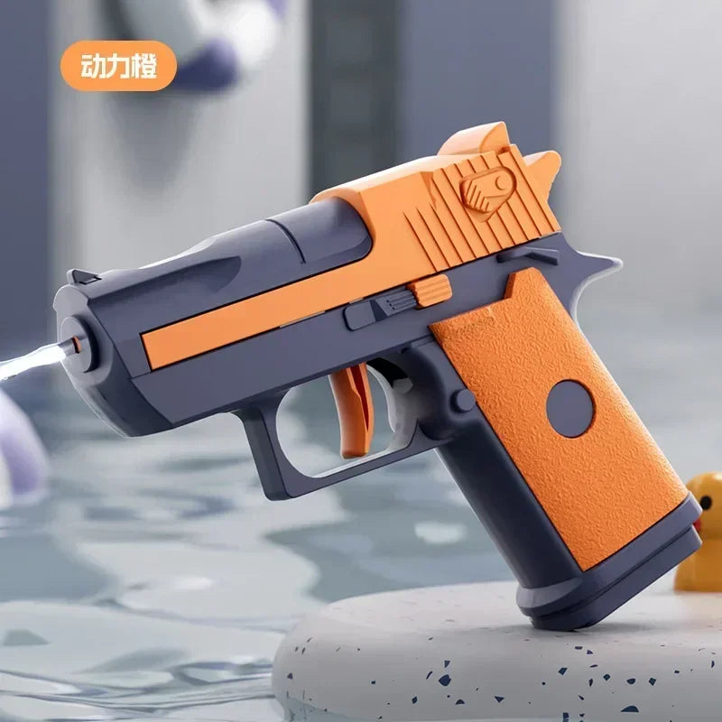 Hot Mini Desert Eagle Mechanical Continuous Firing Water Gun Small Pistol Summer Outdoor Beach Poor Toy Shoot Water Gun for Kids Beauty World Shop