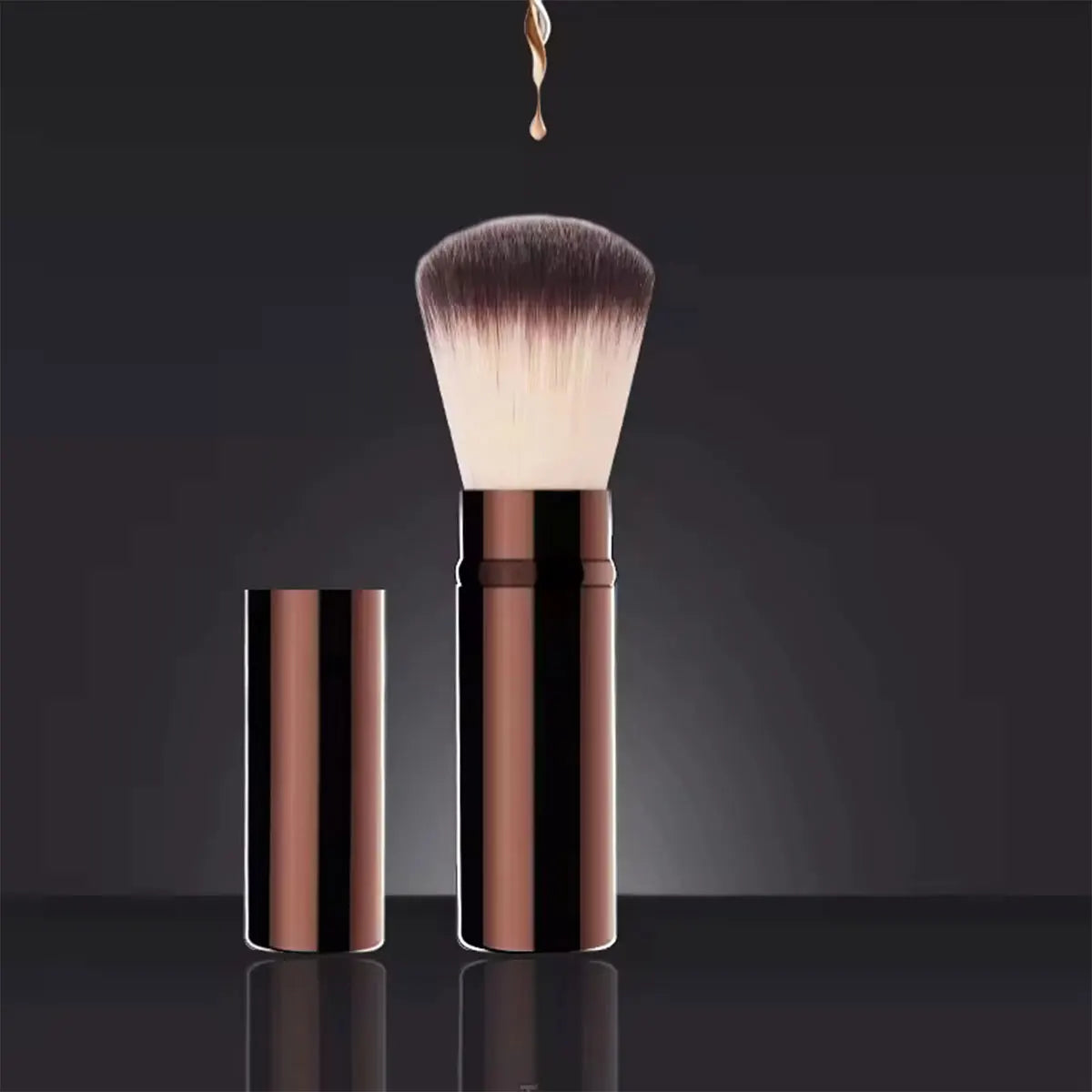 1pc Professional Foundation Brush Set, Beveled Tubular Makeup Brush, Makeup Tools With Soft Fiber For Easy Carrying, Brush For T Beauty World Shop