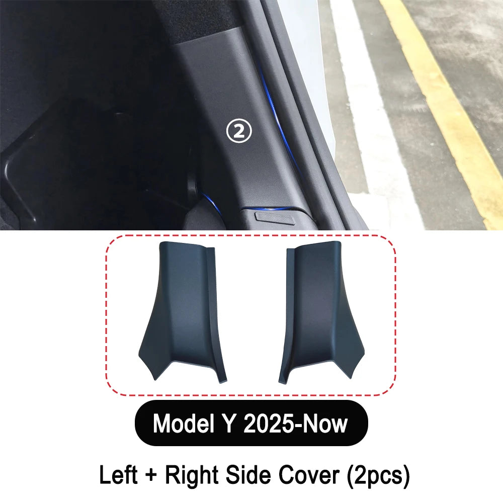 Rear Trunk Bumper Protector Guard For Tesla Model Y Juniper Launch Accessories 2025 2024 Trunk Threshold Sill Cover Mat Plate Beauty World Shop