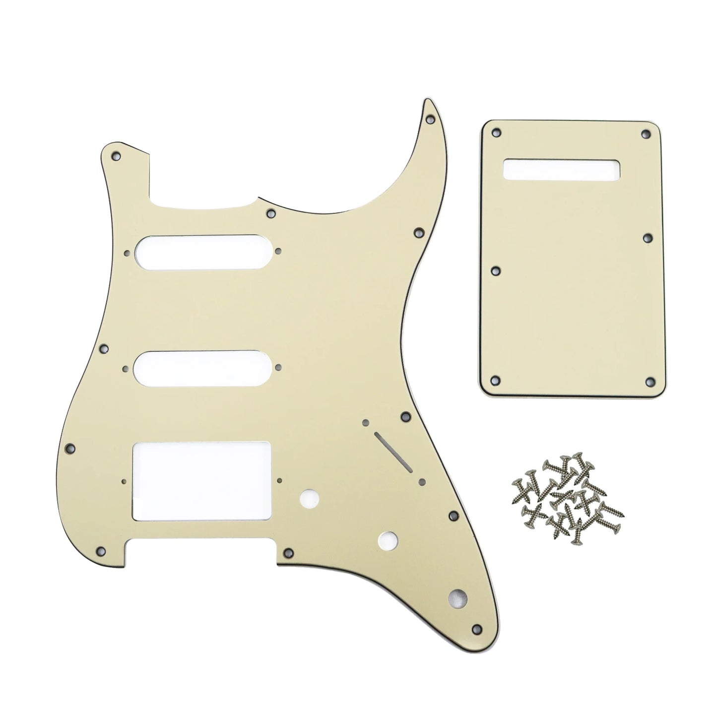 PHRILAM SSH 11 hole ST electric guitar guard, 3-Layer St Pickguard with Aluminum Foil Shield Fits American/Mexican ST Beauty World Shop