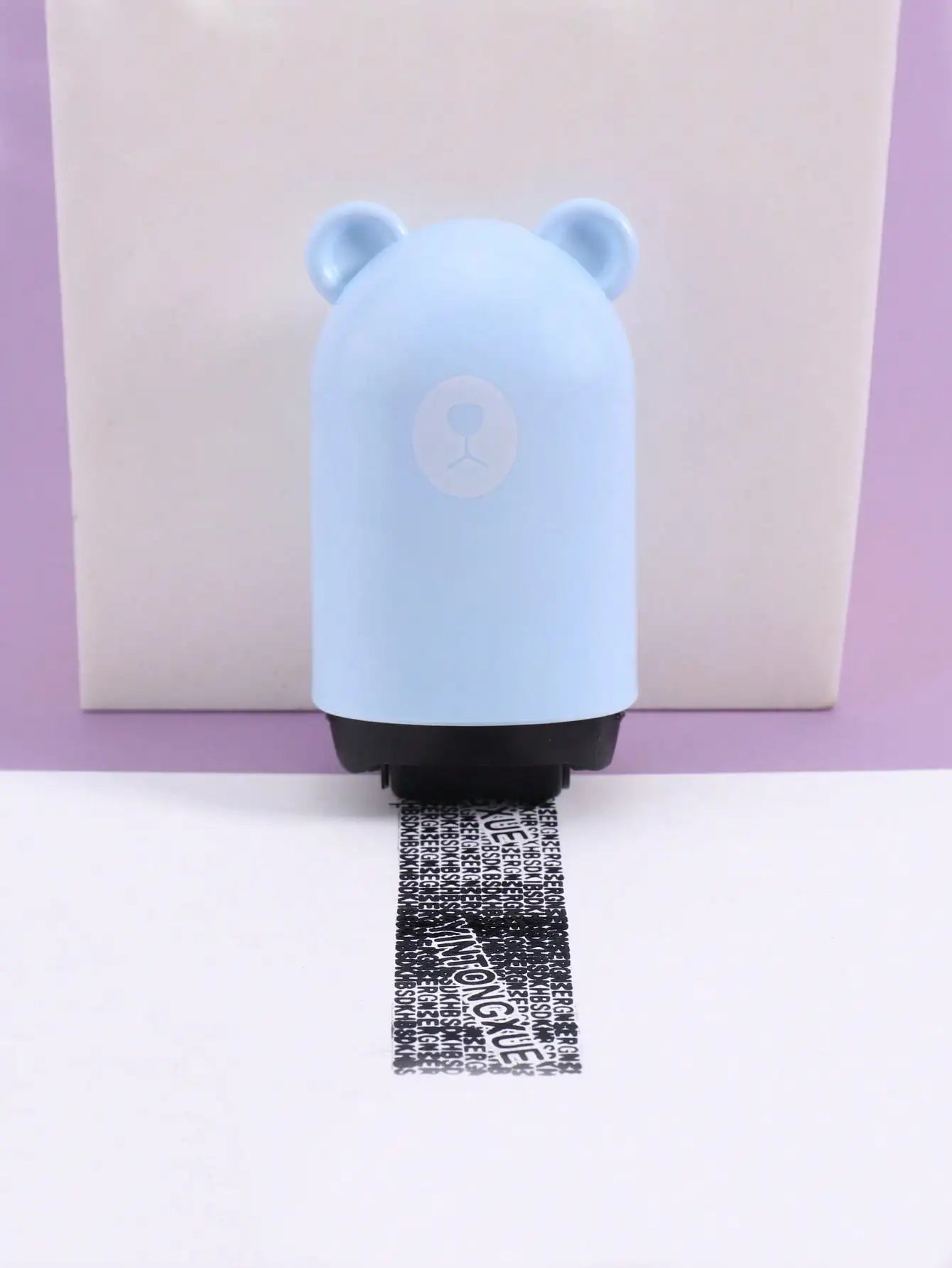 1 Cute Bear Shaped Roller Stamp, Study Notebook Typos Cover Graffiti Fashion Stamp, Personal Privacy Graffiti Daily Necessities Beauty World Shop