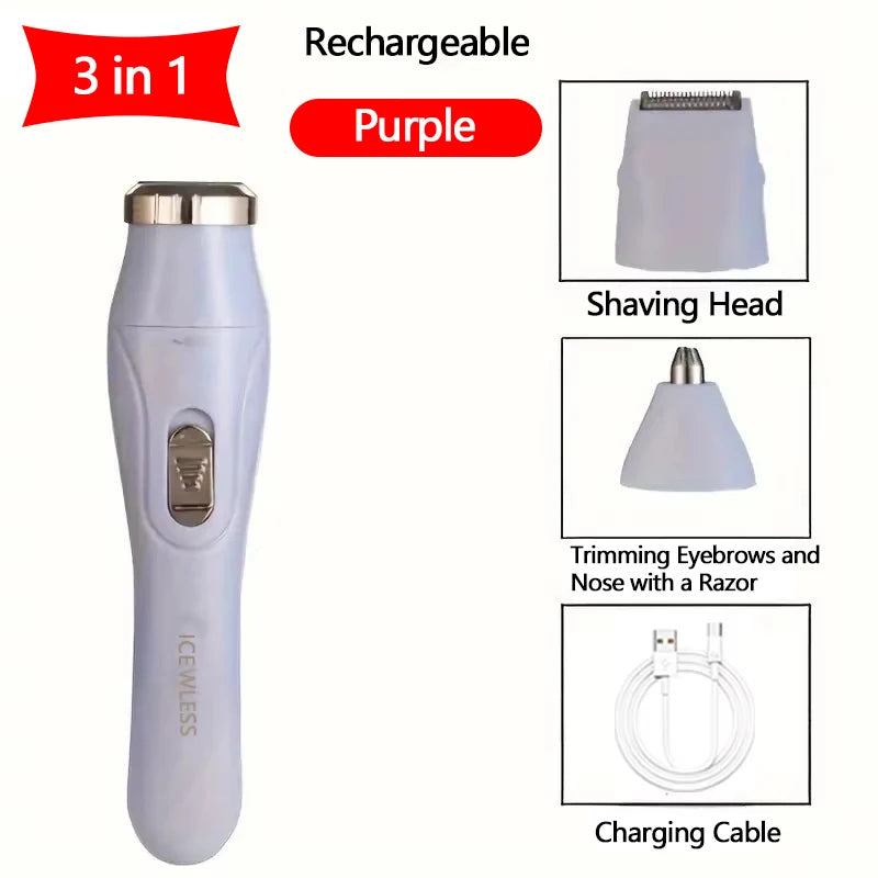 Women Electric Shaver Waterproof Painless Hair Trimmer for Bikini Body Legs Face Underarms Hair Removal Cordless Beauty World Shop