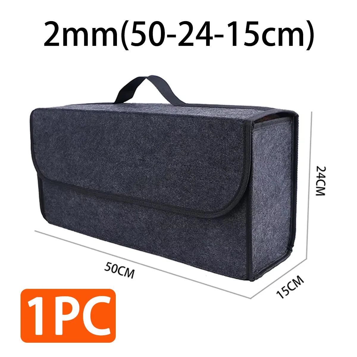 YONGRUN 1/2PCS Car Folding Storage Bag Trunk Felt Cloth Storage Bag Foldable Felt Box Portable Multifunctional Storage Bag Beauty World Shop