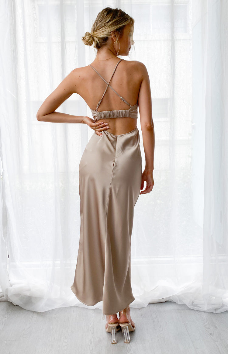 Taleah Cut Out Maxi Dress Mocha BB Exclusive