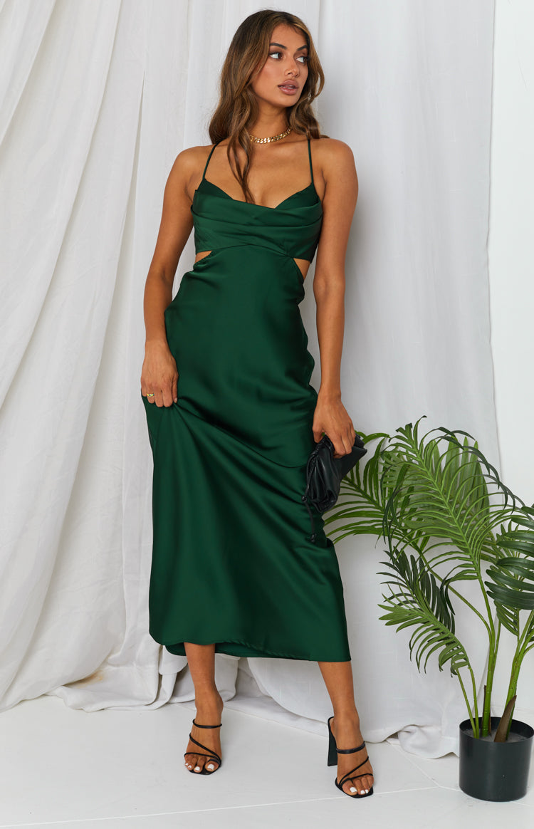 Taleah Cut Out Maxi Dress Green BB Exclusive