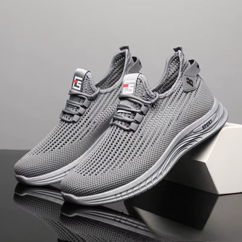Oulylan Men'S Sneakers Classic Casual Shoes Breathable Mesh Running Sneakers without Laces Lightweight Men Shoes 2025 Summer New