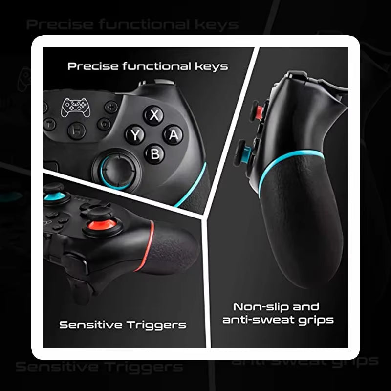 Adjustable Turbo Wireless Controller for Switch/Ns Lite/Pc - 6-Axis Vibration Gamepad