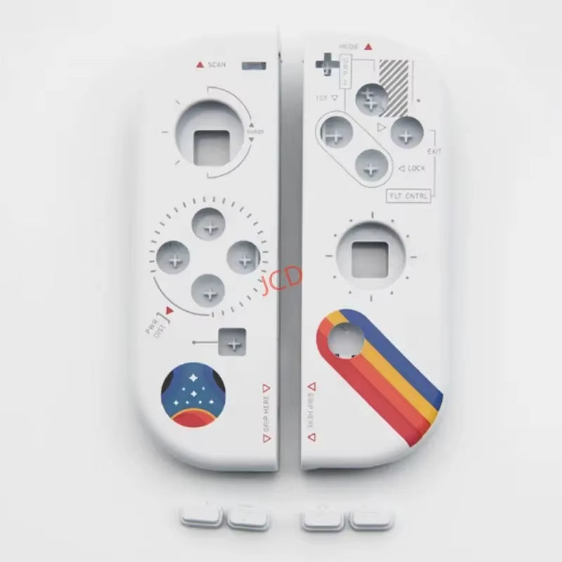 Cartoon Pattern Front Back with Middle Frame Shell Housing Case Plastic Cover for Nintend Switch NS Nxjoy-Con Joycon Controller