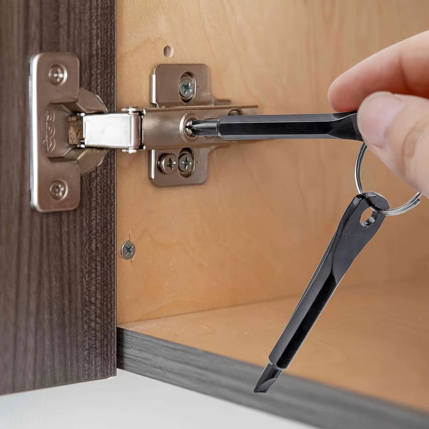 3-Piece Mini Portable Screwdriver Set, Multifunctional Mini Wrench Keychain - Suitable for Bicycle and Motorcycle Repair Tools