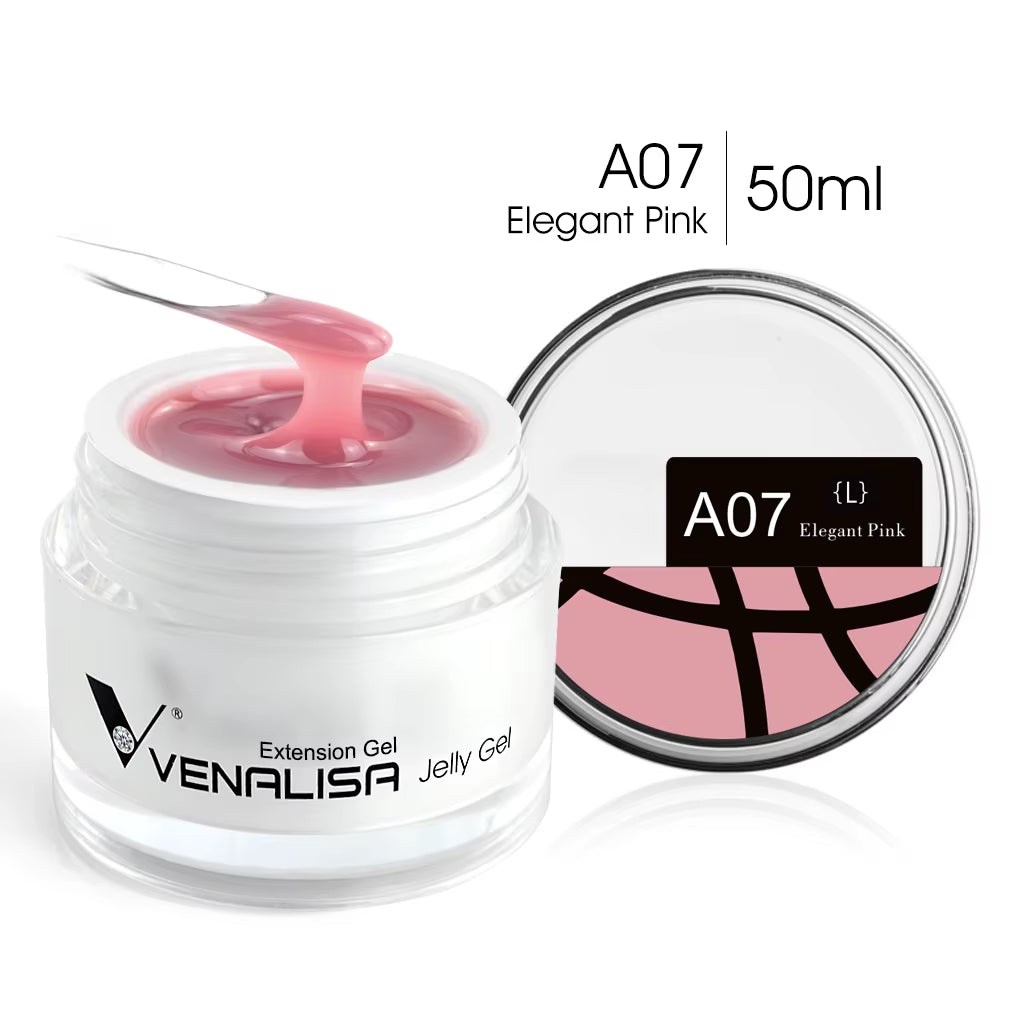 50Ml TPO FREE Rose Pink Jelly Gel Extension Nail Salon Professiona Used Self Leveling Transparent Gel Nail Gel Polish
