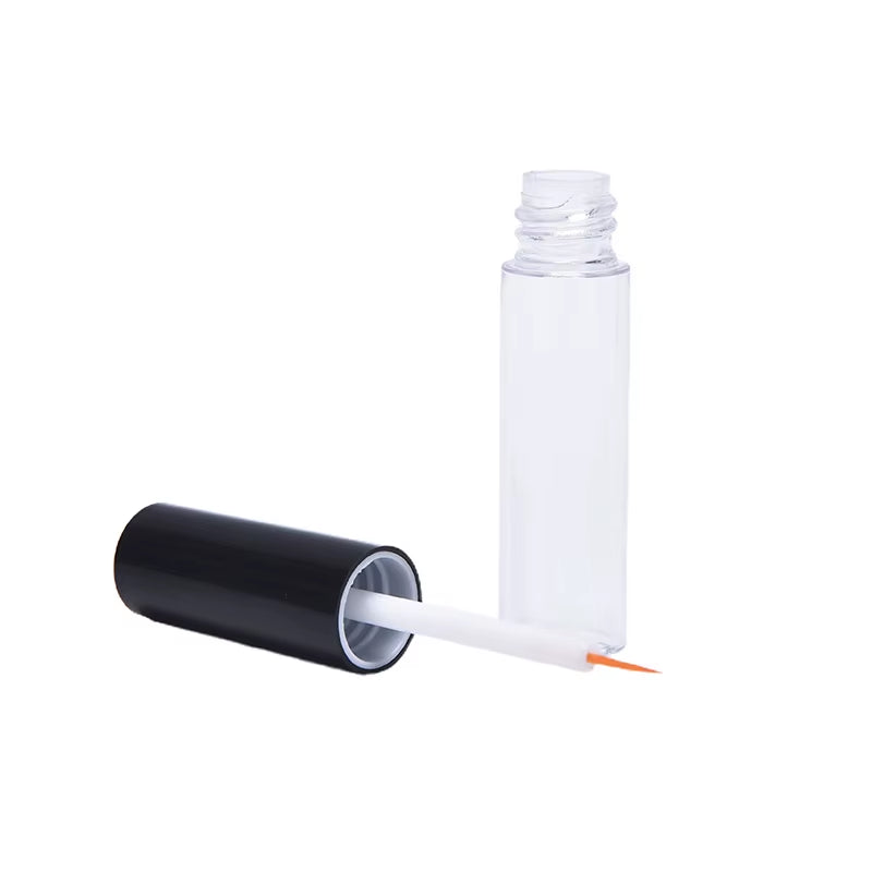 1PC 8Ml Plastic Eyelash Growth Liquid Dispenser Bottle Fine Yellow Hair Transparent Bottle Makeup Container Tube