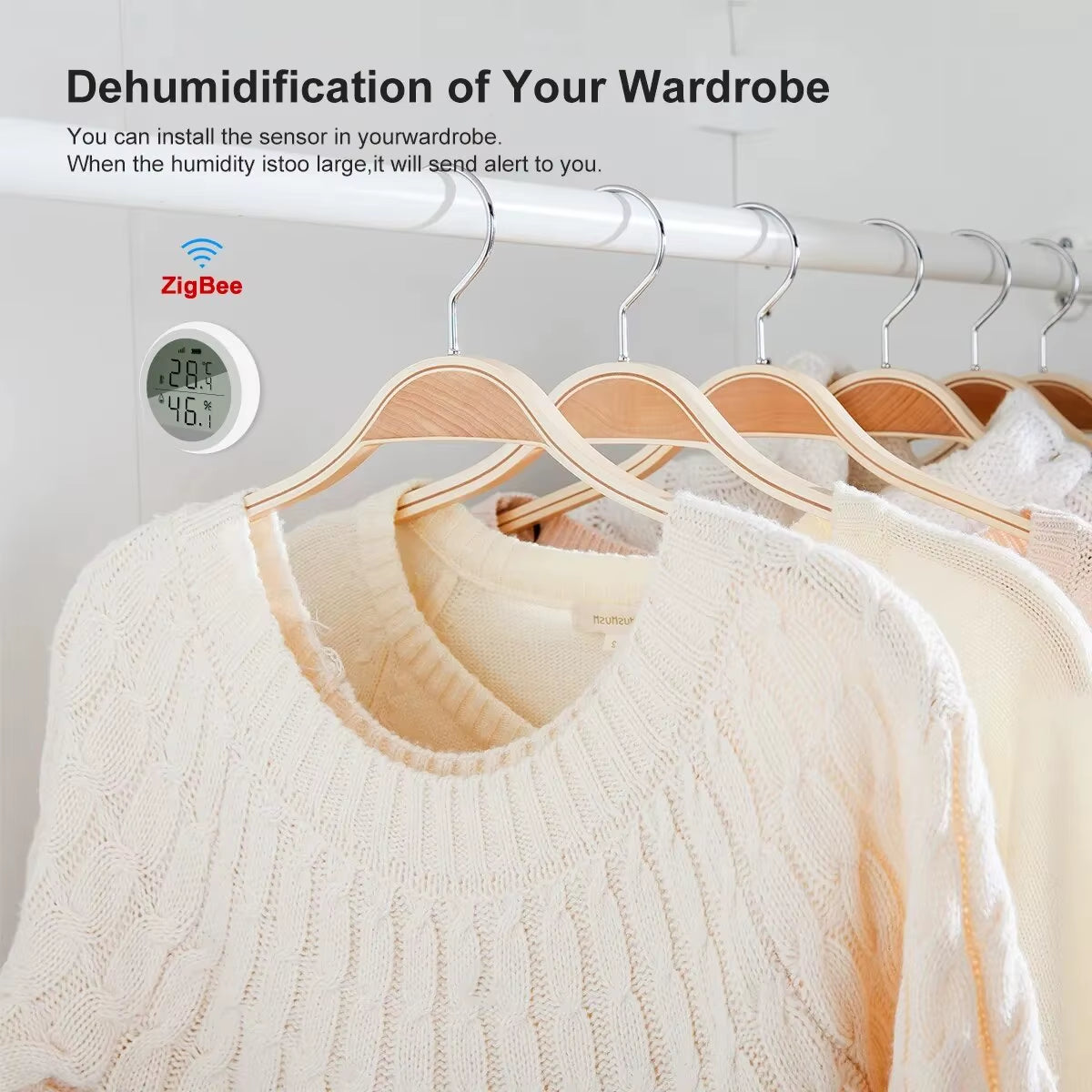 Tuya Smart Zigbee Thermometer Home Indoor Temperature and Humidity Sensor with LCD Display APP Voice Control Alexa Google Home