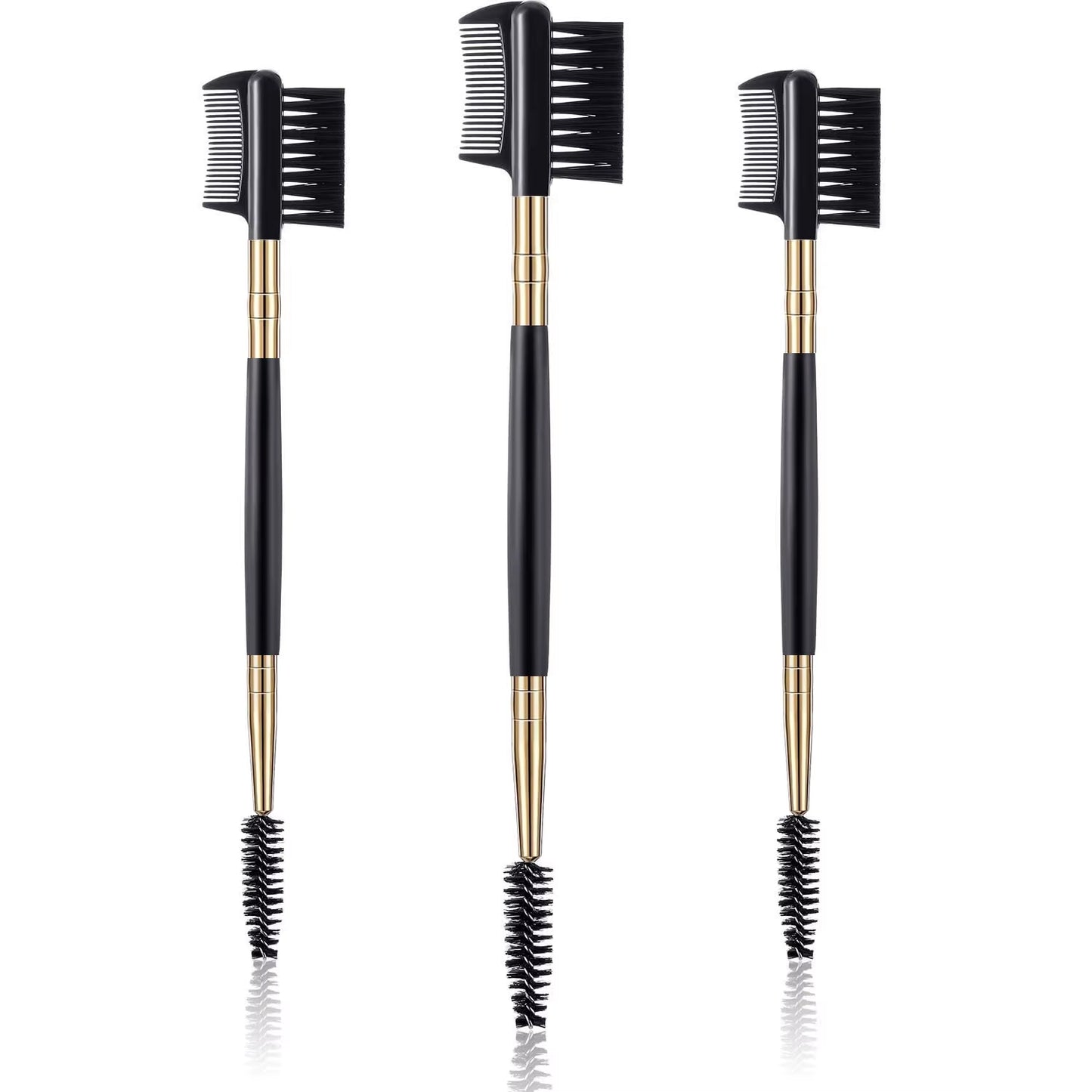 3 Pcs Eyelash Comb Eyelash Shaper and Eyebrow Brush Dual Comb Double Head Eyebrow Eyelash Makeup Grooming Tool for Women Girls