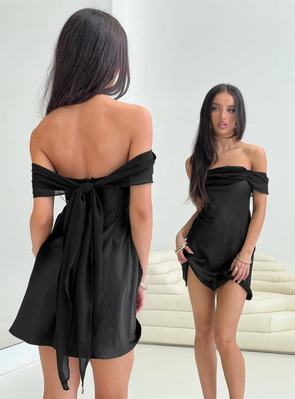 Adoration Mini Dress Black Princess Polly