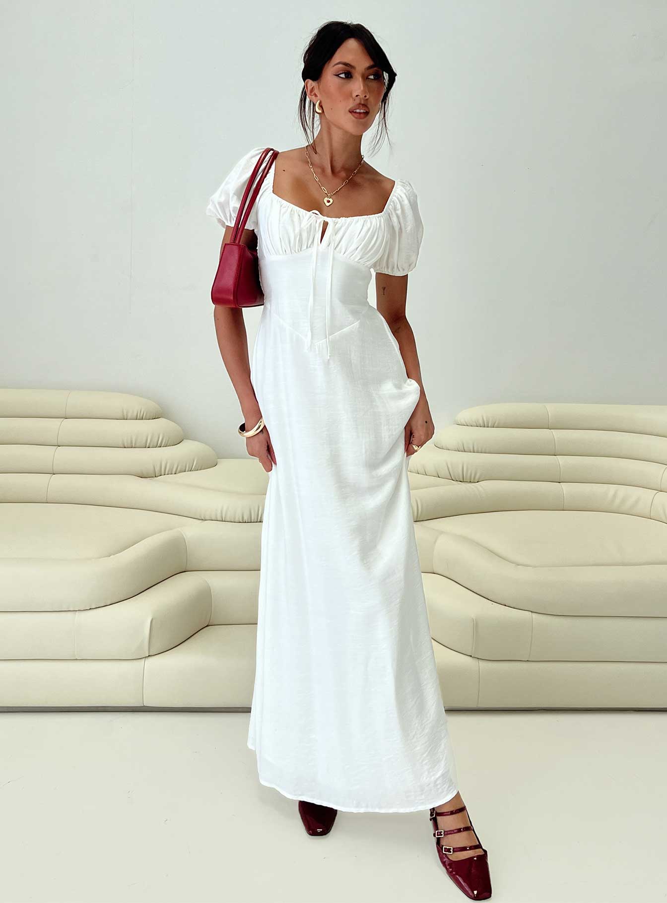 Summer Song Maxi Dress White Princess Polly