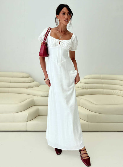Summer Song Maxi Dress White Princess Polly
