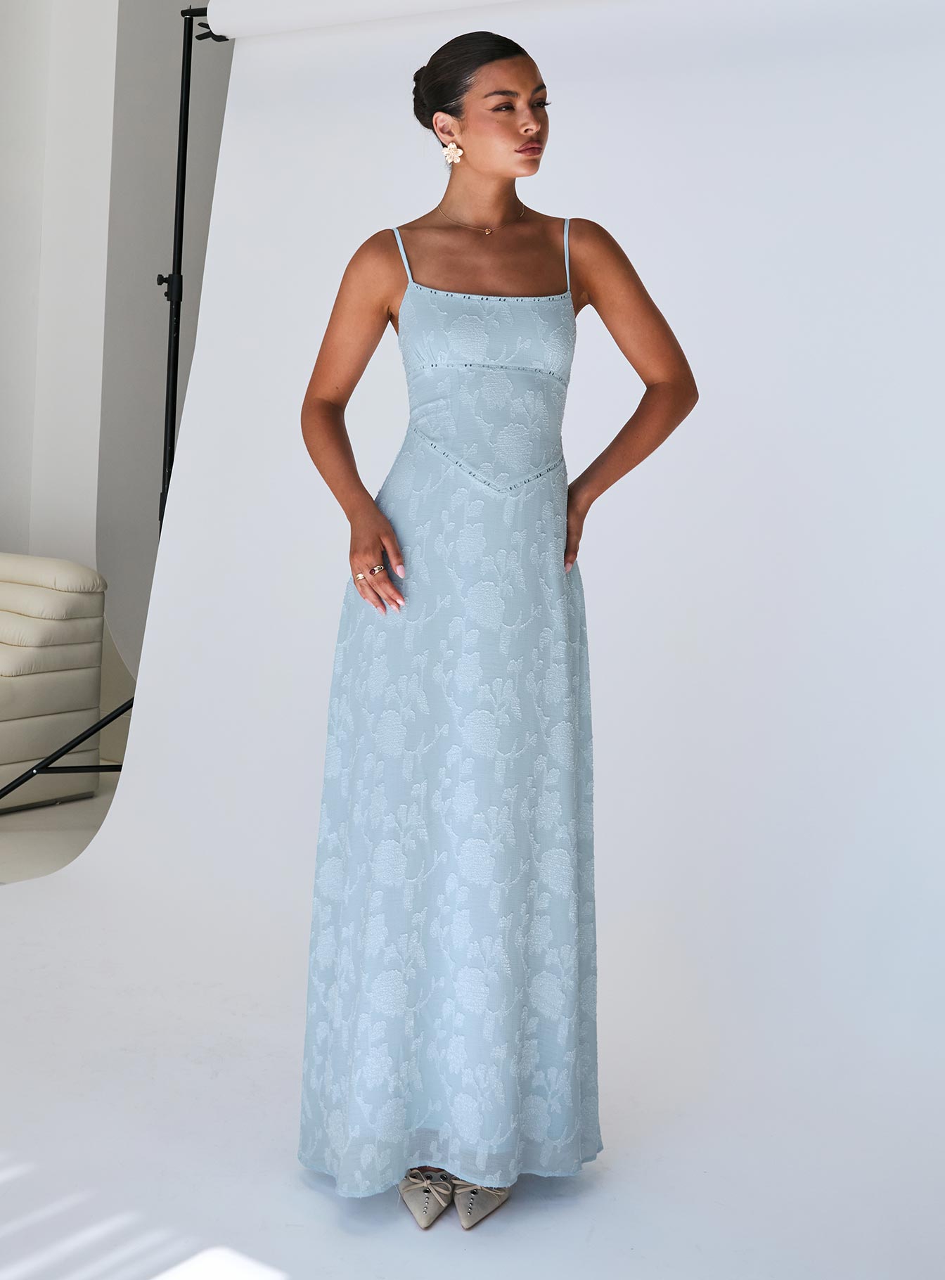 South Of France Maxi Dress Blue Princess Polly