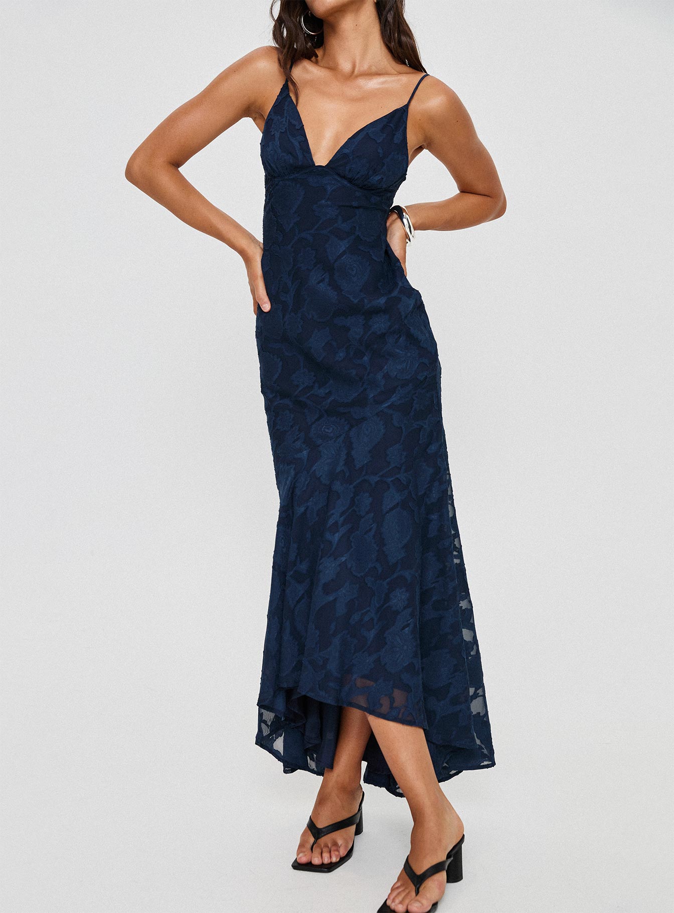 Cyrene Maxi Dress Navy Princess Polly