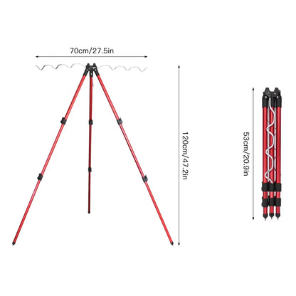 Fishing Rods Tripod Stand Telescopic Aluminum Alloy Fishing Rod Holder for Telescopic Fishing Rods and Hand-Held Rods
