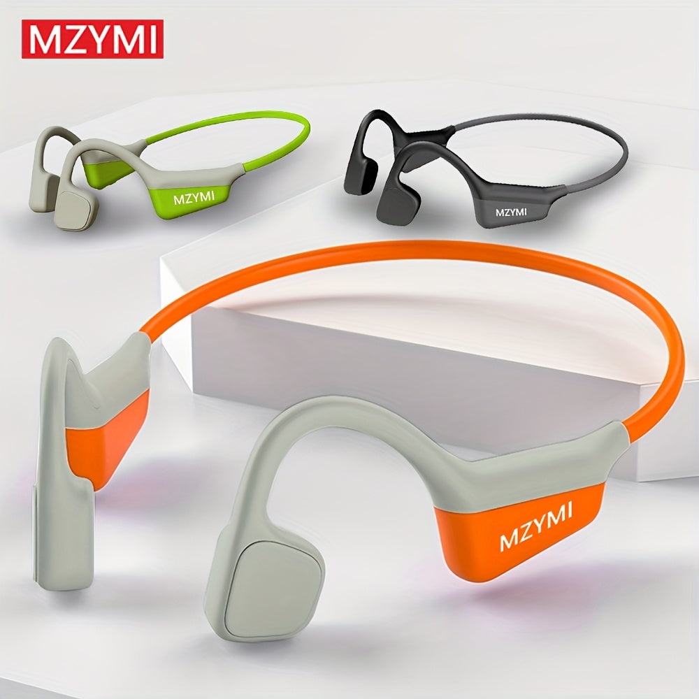 Bone Conduction Headphones 15H Playtime, Bone Conduction Earbuds, Open Ear Headphones Wireless Earbuds Sport Headphones with Mic Headset for Running, Cycling