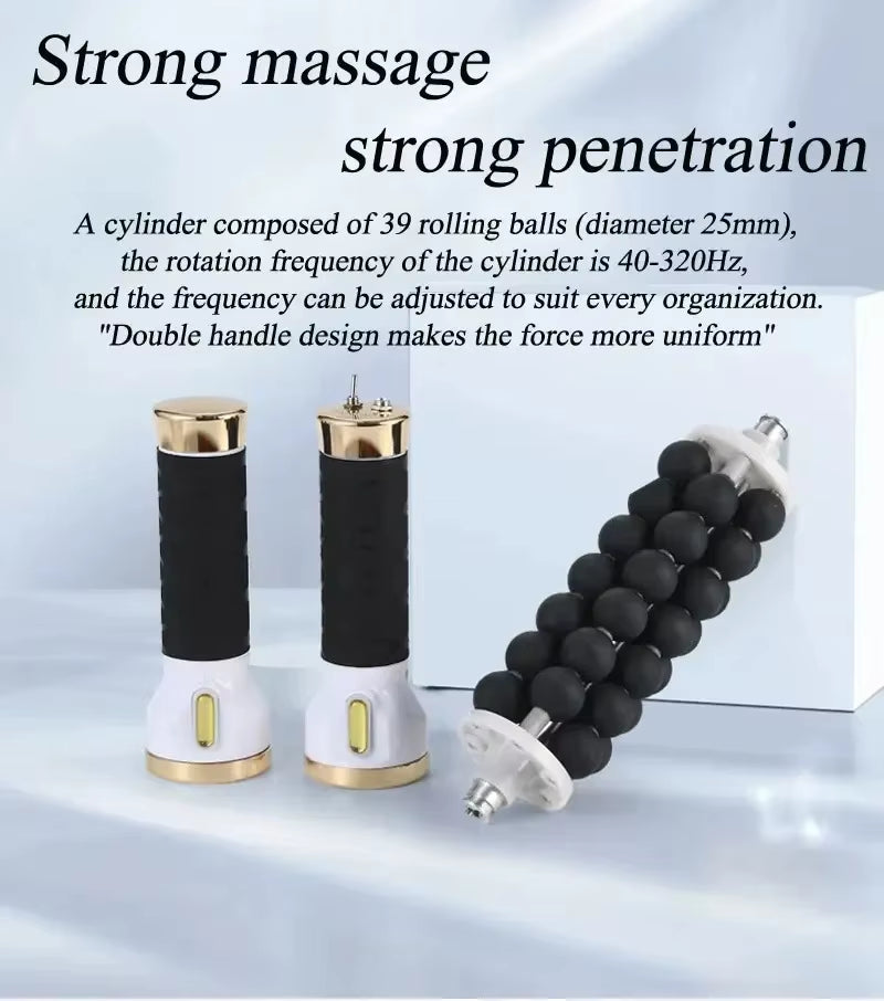 Cellulite Reduction Bead Roller Massage Lymphatic Drainage Rolling Beads Cylinder Therapy Body Contouring Fat Removal Machine